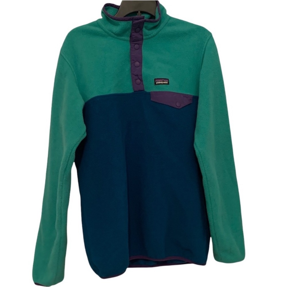 Patagonia Synchilla colorblock fleece sweater S